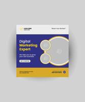 Digital business marketing social media post and web banner design vector