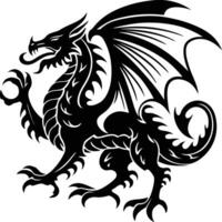 Dragon Art Illustration Shallotte Side View vector