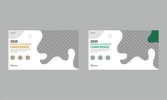 annual conference webinar banner template vector