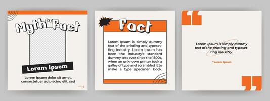 Social media unique myth or facts, tricks, did you know post banner layout templates, Unique Modern Editable Social Media banner template. Anyone can use this easy design for social media vector