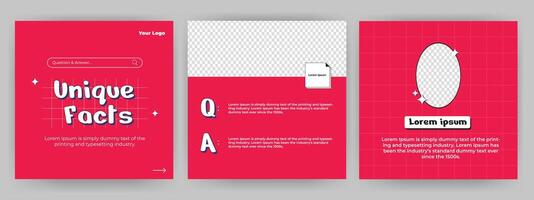 Social media unique facts, tips, tricks, did you know post banner layout templates, Unique Modern Editable Social Media banner template. Anyone can use this easy design for social media vector