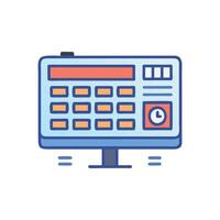 Creative Digital Timetable Icon Design vector