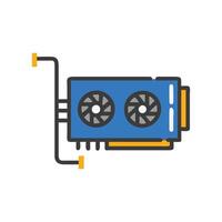 Stylish External GPU Icon for Gaming vector