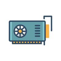 Creative External GPU Icon Design vector