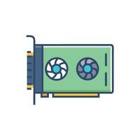 Advanced External GPU Icon Design vector