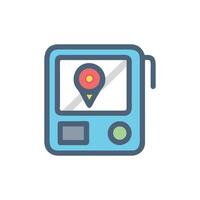 Modern GPS Device Icon for Mapping vector