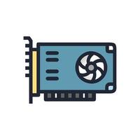Modern External GPU Icon for Innovation vector