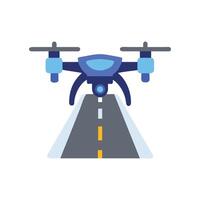 Stylish Highway Surveillance Drone Design vector