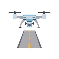 Unique Highway Surveillance Drone Design vector