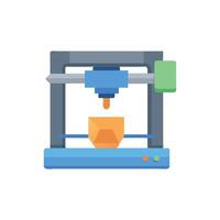Advanced Industrial 3D Printer Icon vector
