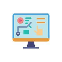 Modern Interactive Display Icon Design vector