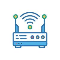 Innovative IoT Gateway Device Icon vector