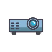 Portable Projector Icon for Multimedia Presentations vector