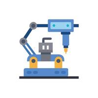 Robotic Welding Machine Icon for Industrial Applications vector