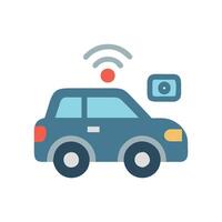 Smart Car Camera Icon for Safety Monitoring vector