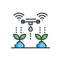 Smart Irrigation System Icon for Efficient Gardening vector