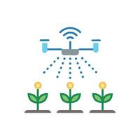 Efficient Irrigation System Icon for Crops vector