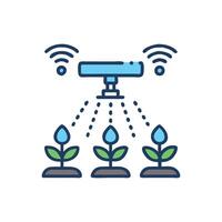 Advanced Irrigation System Icon for Sustainable Farming vector