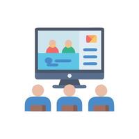 Innovative Virtual Classroom Icon vector