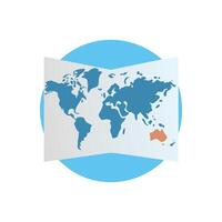 Exploring World Map Education Icon vector