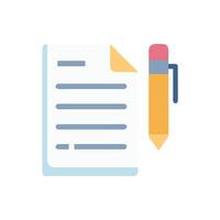 a pen and paper icon on a white background vector
