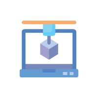 Compact 3D Printer Icon for Prototyping vector