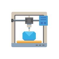 HighTech 3D Printer Icon for Designers vector