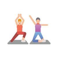 Advanced Yoga Class Icon for Training vector