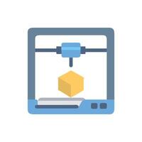 Modern 3D Printer Icon for Creative Projects vector
