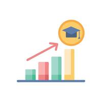 Modern Academic Progress Icon for Assessment vector