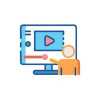 Dynamic Animation Learning Icon for Engagement vector