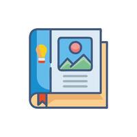 Stylish Art Book Icon for Art Enthusiasts vector