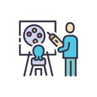 Dynamic Art Class Icon for Innovative Teaching vector