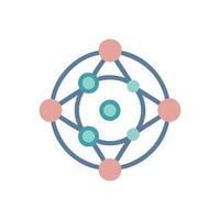 Atom Icon for Science Education vector