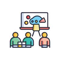 Modern Art Class Icon for Educational Settings vector