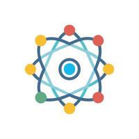 Creative Atom Icon for Learning vector