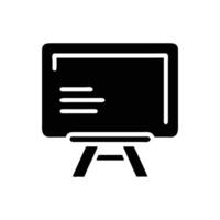 Interactive Blackboard Icon for Teaching vector