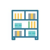 Modern Bookshelf Icon for Home Libraries vector