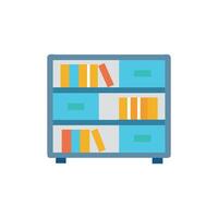 Stylish Bookshelf Icon for Creative Spaces vector