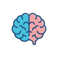 Modern Brain Icon for Educational Use vector
