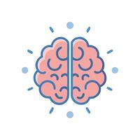 Modern Illustration of Brain Icon vector