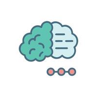 Brain Teaser Icon for Puzzles and Games vector
