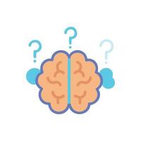 Modern Brain Teaser Icon for Learning vector