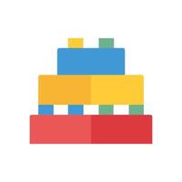 Creative Building Blocks Icon for Education vector