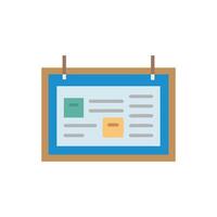 Bulletin Board Icon for Announcements vector