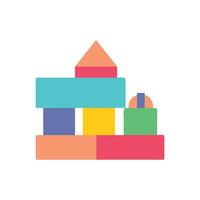 Stylish Building Blocks Icon Graphic vector