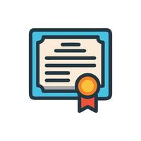 Creative Certificate Icon for Commendations vector
