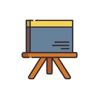 Chalkboard Icon for Classroom Teaching vector