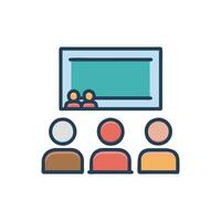Stylish Classroom Icon for Creative Learning vector