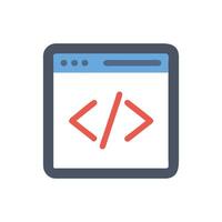 Modern Coding Icon for Computer Science vector
